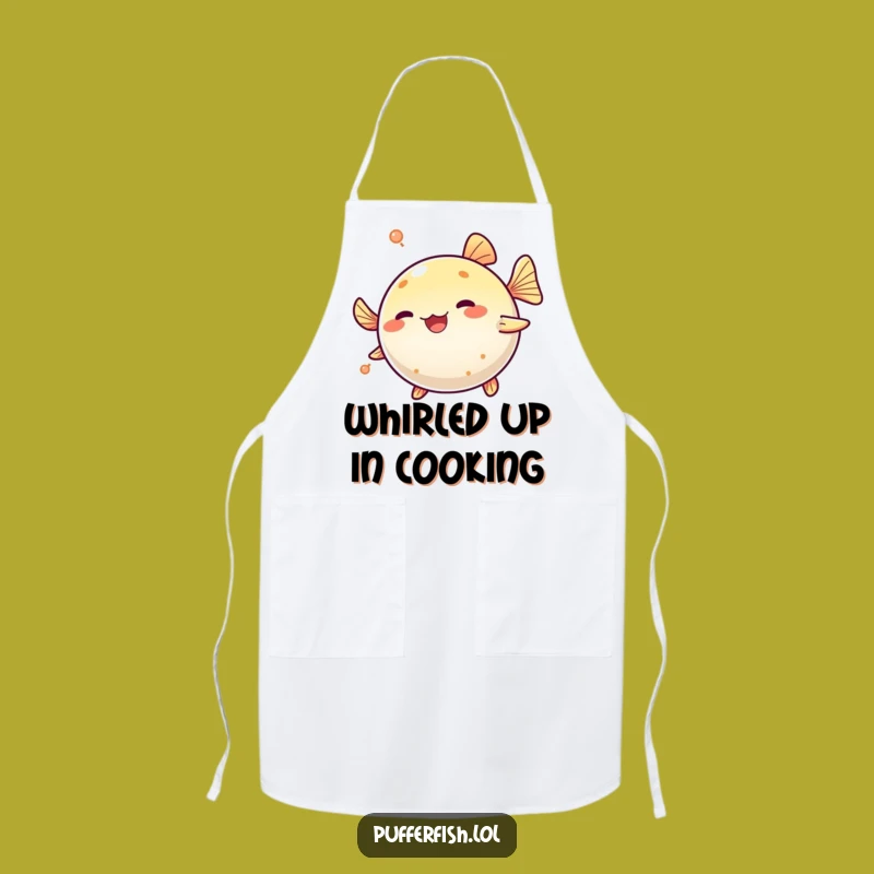 Funny Pufferfish Spinning Apron: Cook with Merriment, Hilarious Funny Gift!