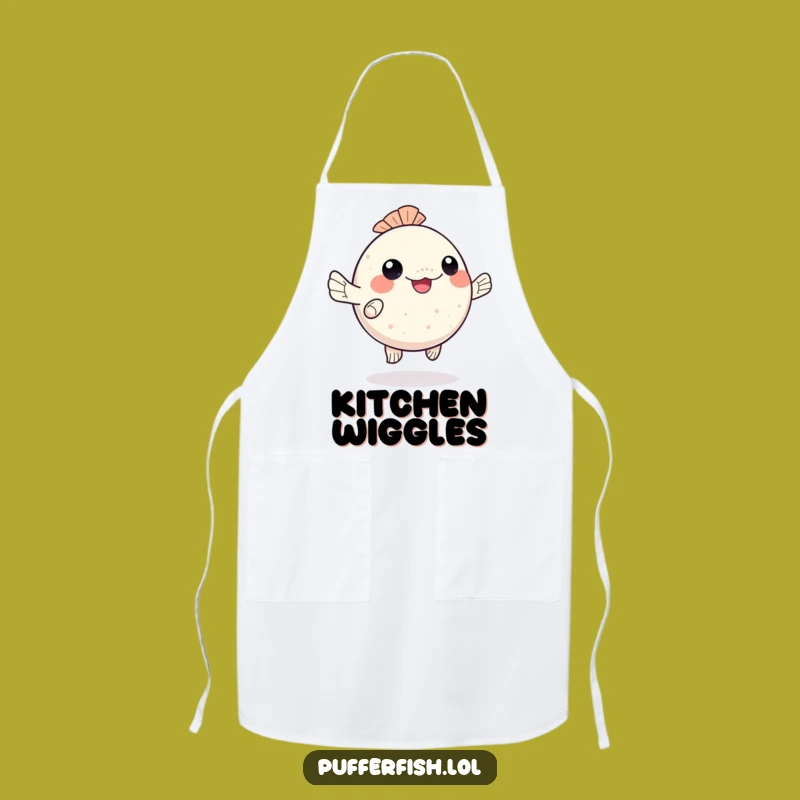 Funny Kawaii Pufferfish Apron: Cook With Happy Aquatic Flair