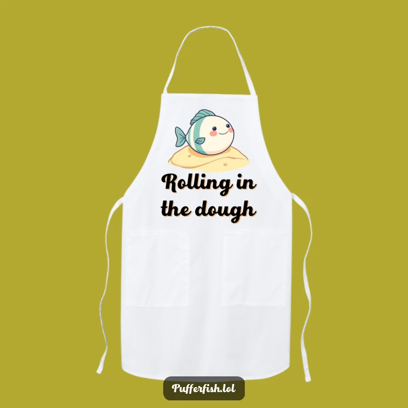 Funny Round Fish Rolling Apron: Kitchen Fun, Hilarious Character Chef Wear