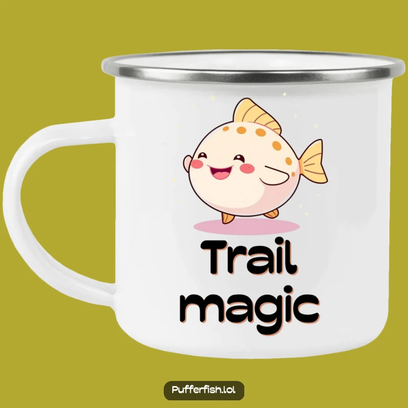 Funny Pufferfish Dance Camp Mug: Sparkling Adventure, Perfect Funny Gift
