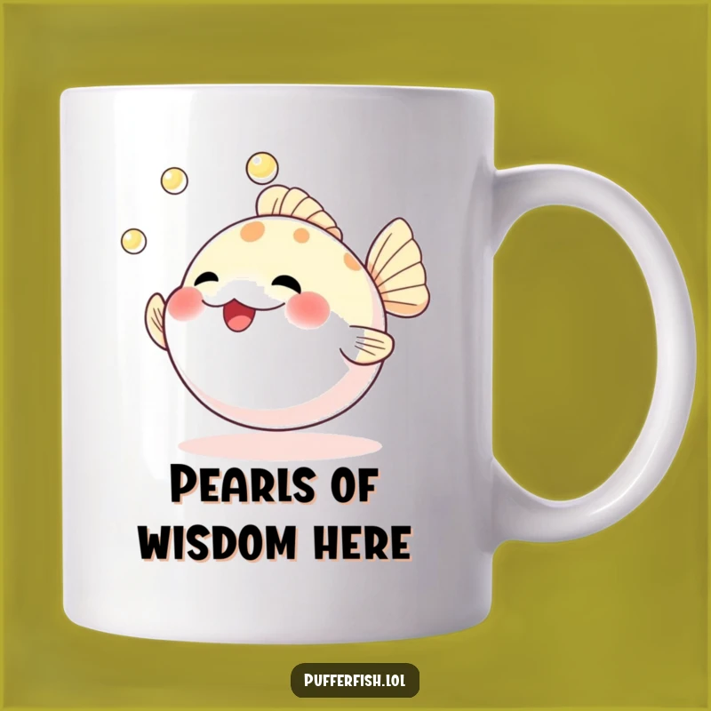 Funny Pufferfish Pearl Juggling Mug: A Hilarious Gift for Any Occasion!