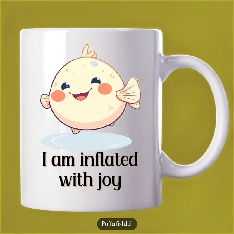 Funny Pufferfish Grin Bobbing Mug - A Hilarious Gift for Aqua Lovers