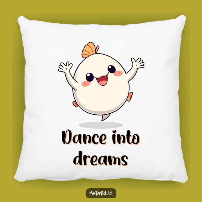 Funny Dancing Pufferfish Pillow: Hilarious Comfort for Joyful Spaces