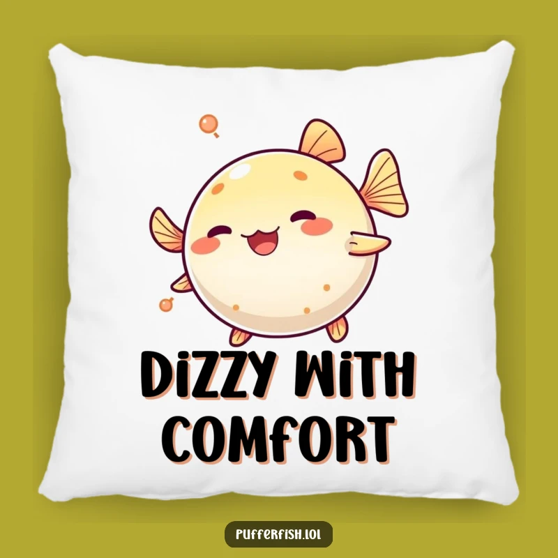 Funny Pufferfish Spinning Pillow: Cozy Comfort, Hilarious Funny Gift!