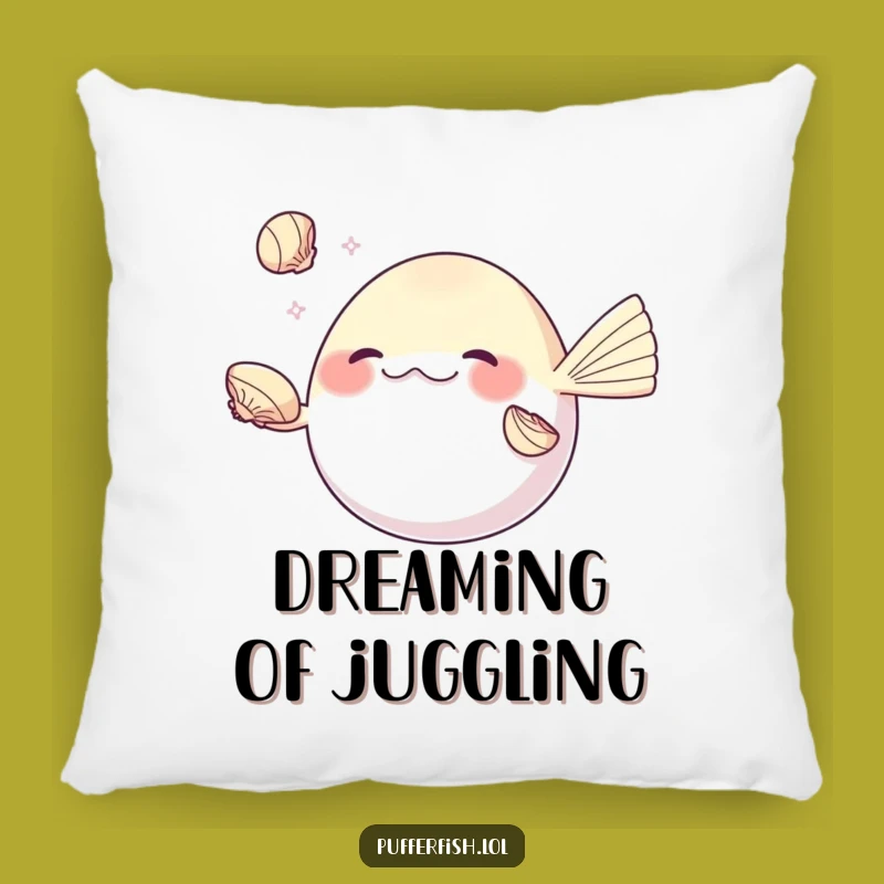 Funny Juggling Pufferfish Pillow: Cozy Skillful Cushion, Your Ultimate Funny Gift