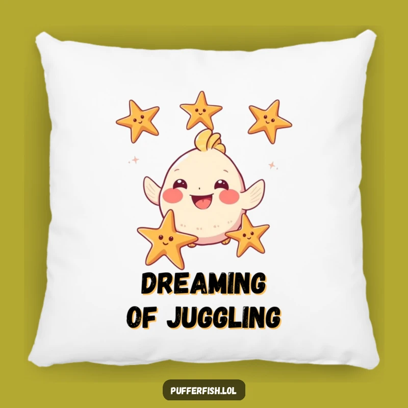 Funny Puffy Fish Juggling Starfish Pillow - Comfy Cushion of Aquatic Comedy