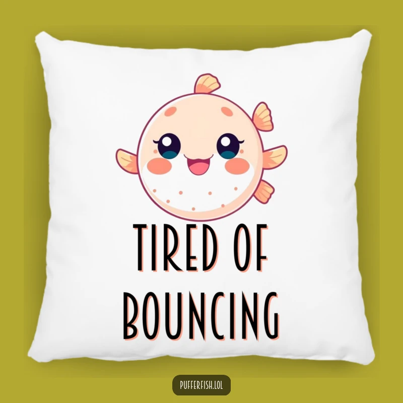 Funny Bouncing Pufferfish Pillow, Soft Accent for Playful Decor