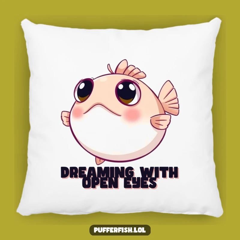 Funny Curious Pufferfish Pillow: Soft Comfort for Wide-Eyed Dreamers