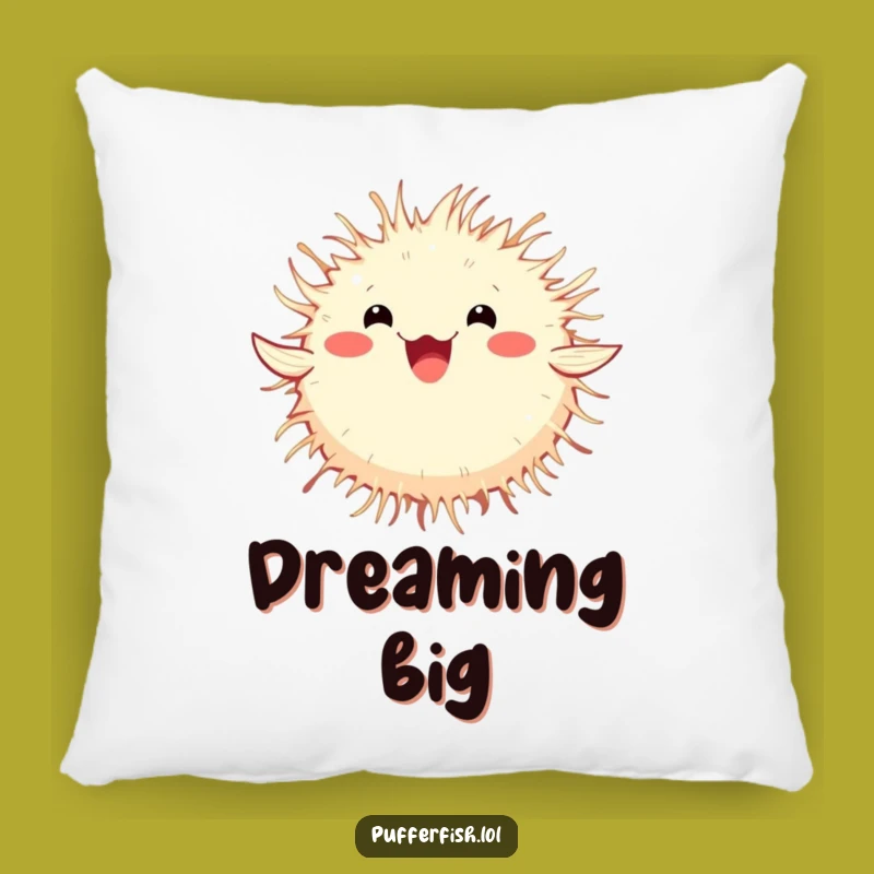 Funny Happy Pufferfish Pillow: Add a Cozy Laugh to Your Couch Gift