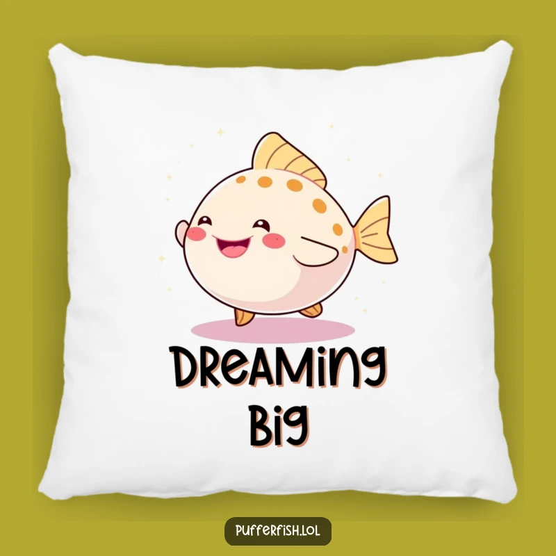 Funny Pufferfish Dance Pillow: Cozy Sparkles, Perfect Funny Gift