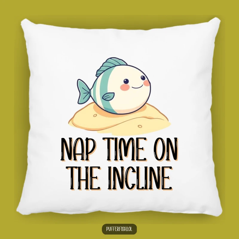 Funny Round Fish Rolling Pillow: Soft & Hilarious Character Accent Cushion