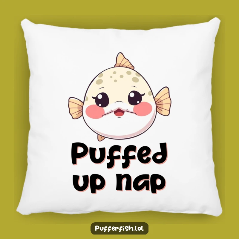 Funny Pufferfish Pillow - Cozy Inflating Character, Perfect Humorous Accent!