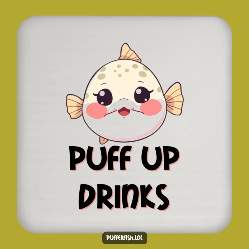 Funny Pufferfish Coaster - Inflating Table Protection, Festive Humorous Surprise Gift!