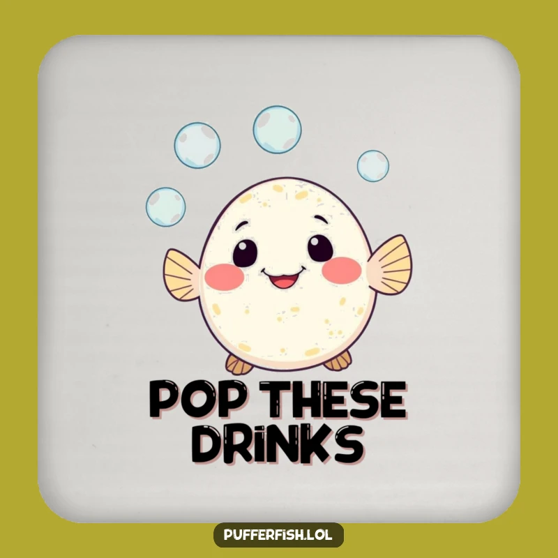 Funny Pufferfish Juggling Coaster: Protect Surfaces with Playful Charm