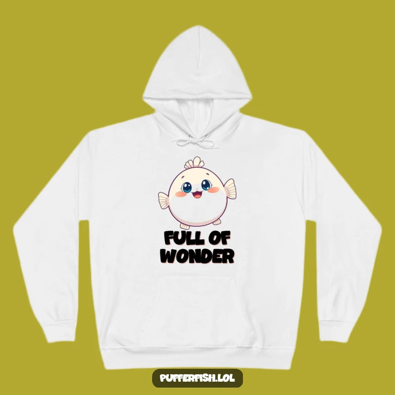 Cozy Funny Kawaii Pufferfish Hoodie, Warm and Cute Apparel for All