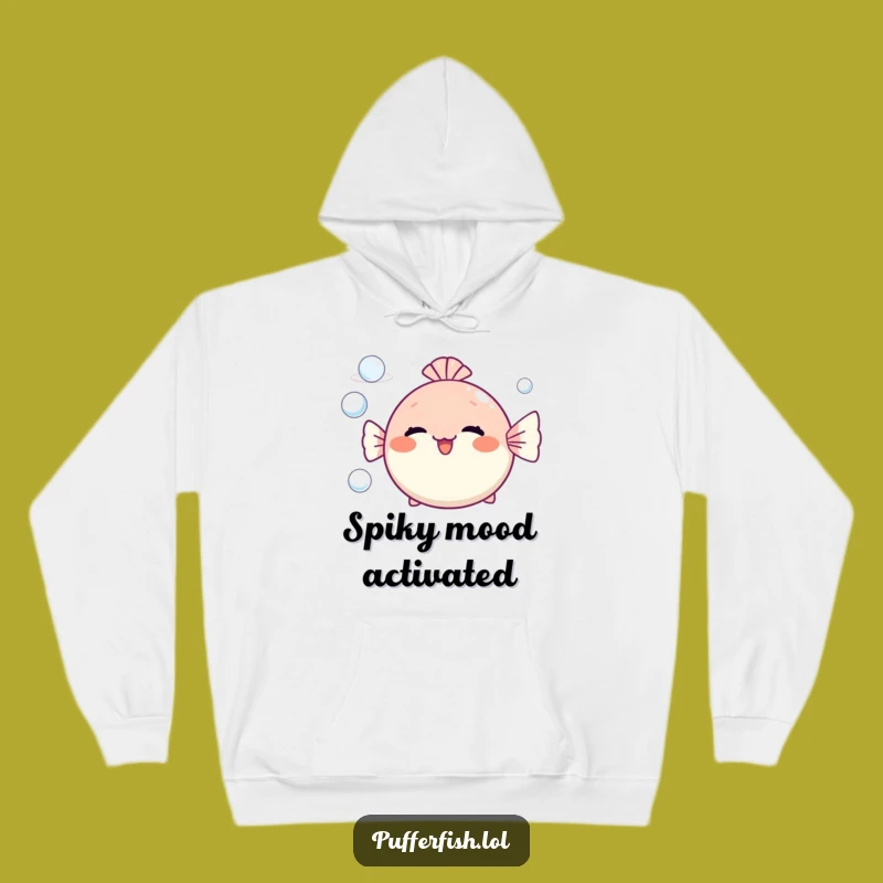 Cozy Funny Pufferfish Bubble Blowing Hoodie: Warm & Hilarious Winter Gift
