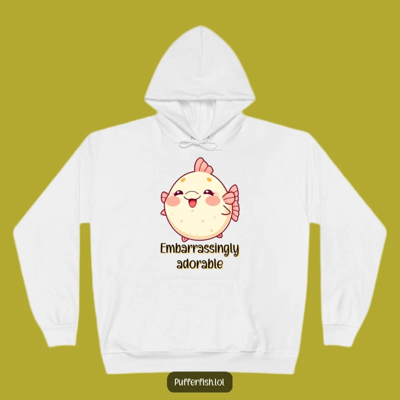 Cozy Kawaii Pufferfish Hoodie: Adorable, Funny Warmth for Blushing Bliss!