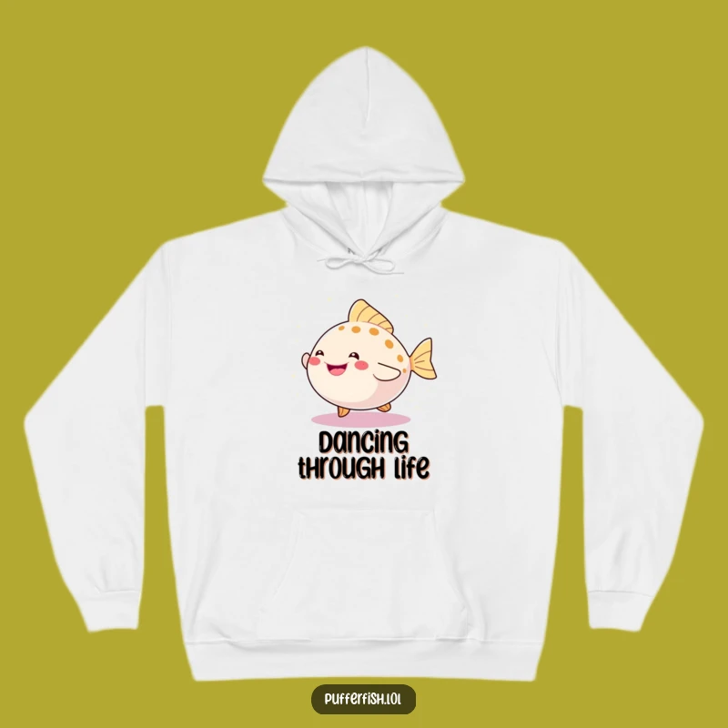 Funny Pufferfish Dance Hoodie: Cozy Sparkling Fish, Perfect Funny Gift