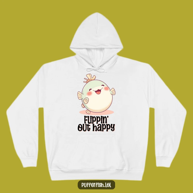Funny Rolling Pufferfish Hoodie: Cozy Glee Design, Ultimate Comfort Funny Gift