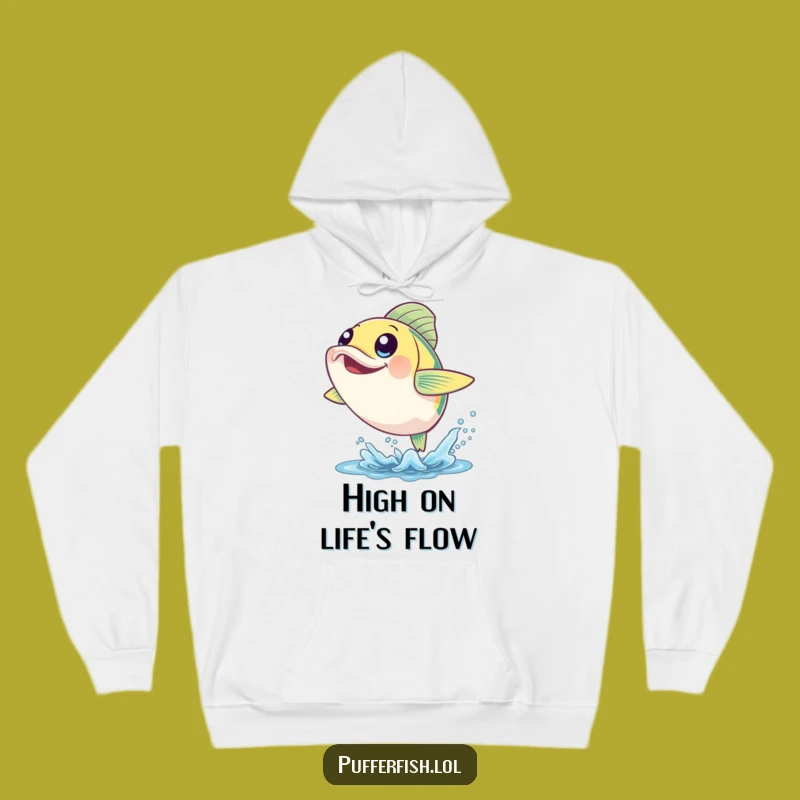 Funny Cheerful Fish Leap Hoodie - Cozy Comfort for Energetic Spirits