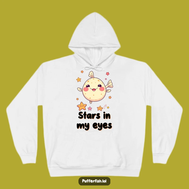 Funny Kawaii Pufferfish Juggling Hoodie - Sea Star Performer, Perfect Cozy Gift!