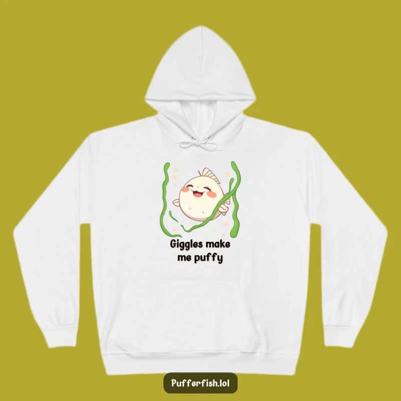 Cozy Funny Pufferfish Tickled Hoodie: Warm Laughs, Hilarious Sea Creature Gift