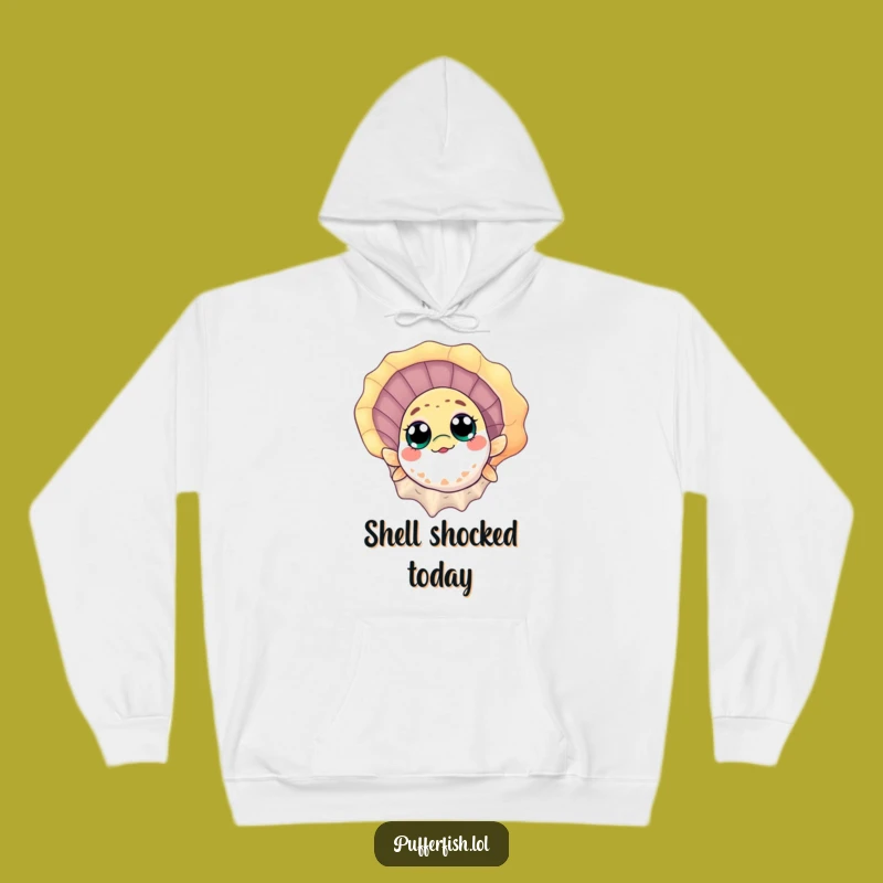 Funny Pufferfish Seashell Hoodie: Cozy Up with this Hilarious Ocean Friend