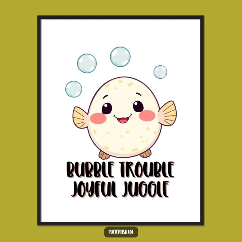Free Printable Pufferfish Wall Art: Bubble Juggler Decor, Funny Downloadable Art for Aquatic Spaces