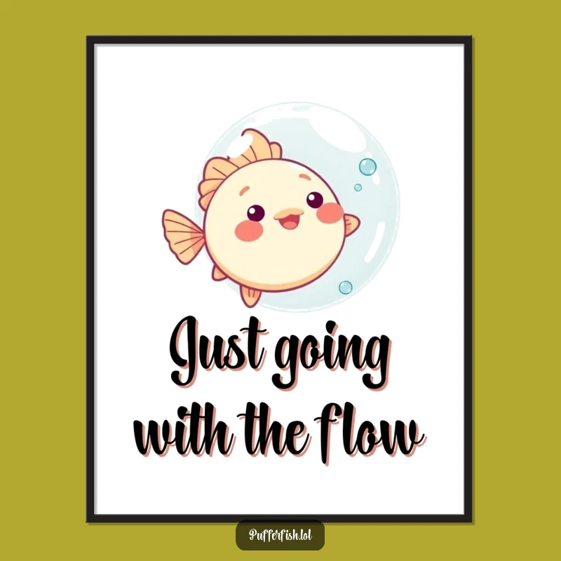 Free Printable Pufferfish Bubble Wall Art: Funny Downloadable Decor for Playtime