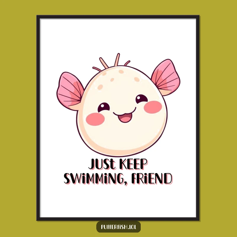 Funny Free Printable Wall Art: Silly Pufferfish Adds Quirky Charm to Your Space!