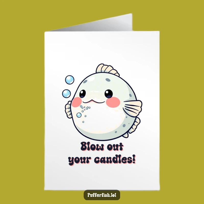 Free Printable Pufferfish Bubbles Birthday Card: Playful & Funny Downloadable Gift