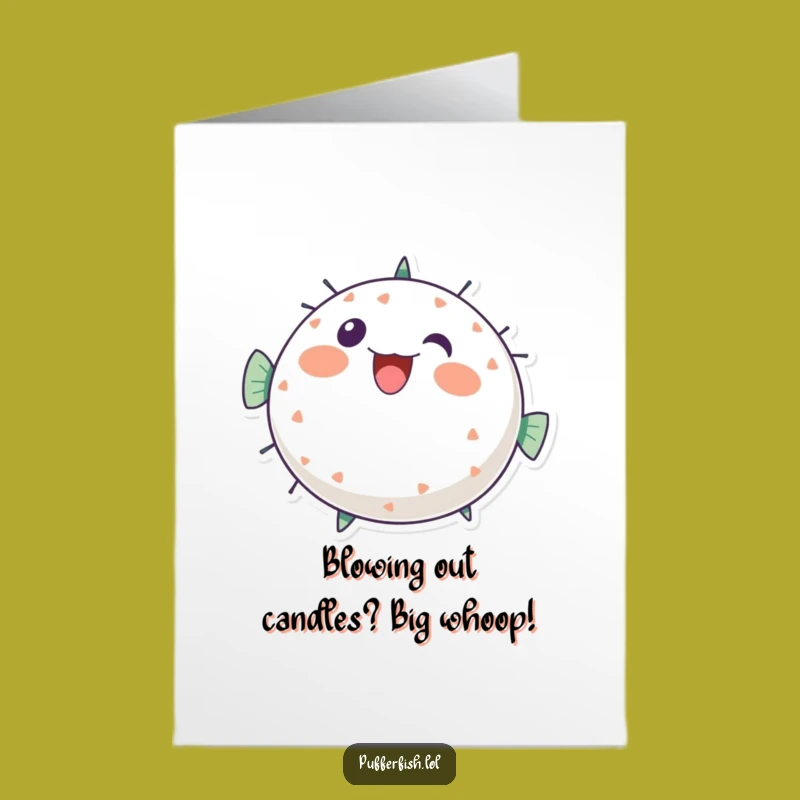 Free Printable Birthday Card: Funny Pufferfish Design for a Bubbly Celebration!