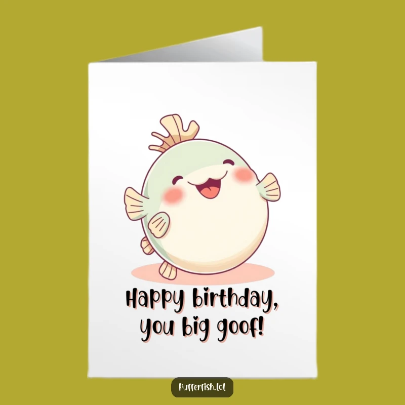 Free Printable Birthday Card: Glee-Filled Pufferfish Rolling, Hilarious DIY Downloadable Fun