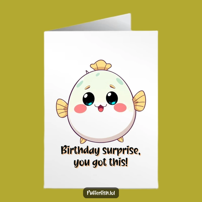 Free Printable Pufferfish Birthday Card: Funny Downloadable Friend for a Big Surprise