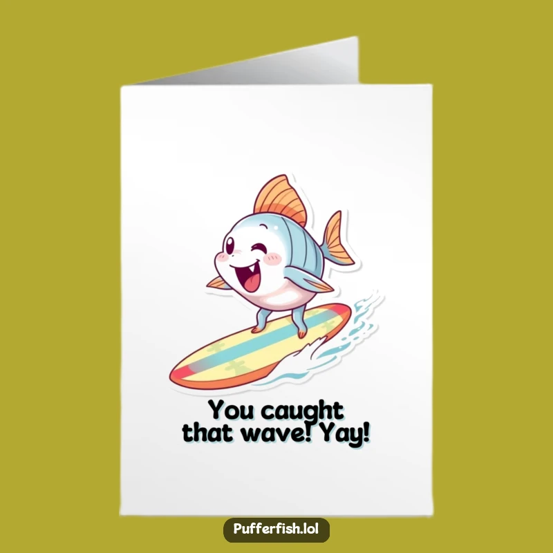 Free Printable Congrats Card: Fish Shreds Success, Humorous Downloadable Gift