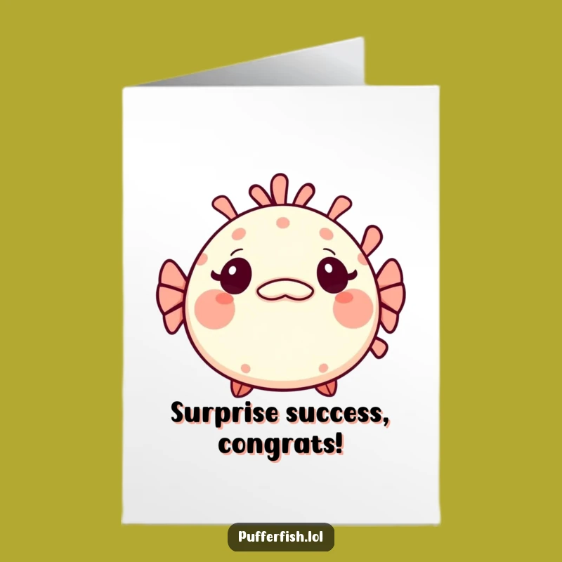 Mischief Pufferfish Free Printable Congrats Card - Surprising Fun