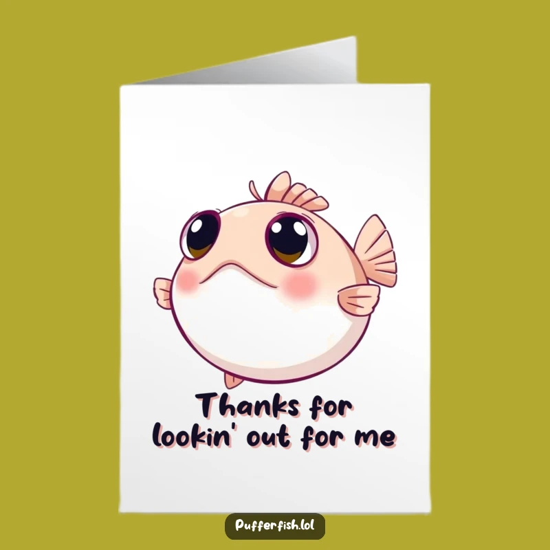 Free Printable Thank You Card: Curious Pufferfish Appreciates - Download Now!