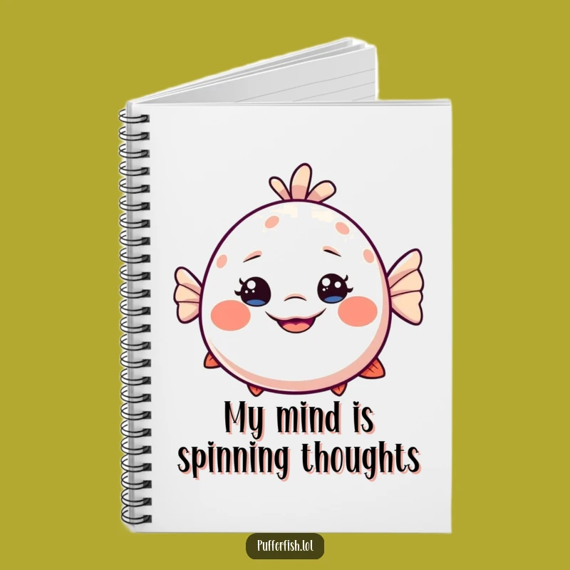 Funny Dizzy Pufferfish Notebook: Journal Goofy Grin, Perfect Humorous Gift for Ideas