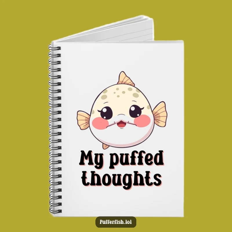 Funny Pufferfish Notebook - Inflating Journal, Perfect Humorous Surprise Gift!