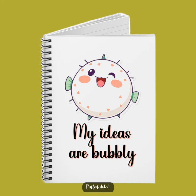 Funny Pufferfish Notebook: Jot Down Ideas with Energy, A Fun Funny Gift!