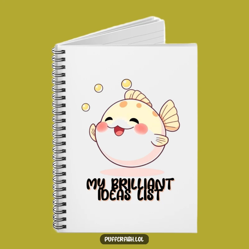 Funny Pufferfish Pearl Juggling Notebook: Jot Down Ideas with a Smile!