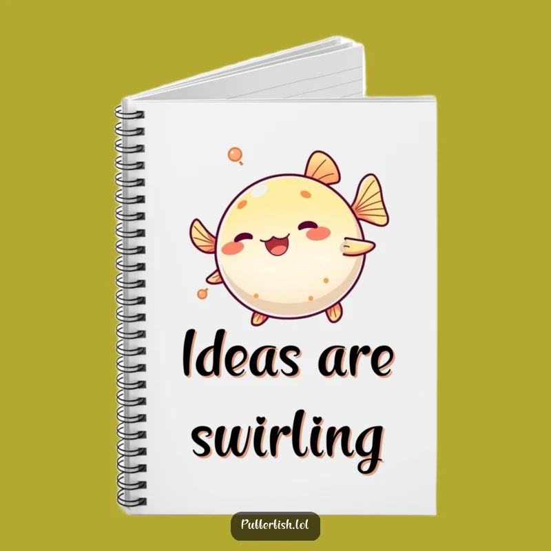 Funny Pufferfish Spinning Notebook: Jot Down Fun, Hilarious Funny Gift!