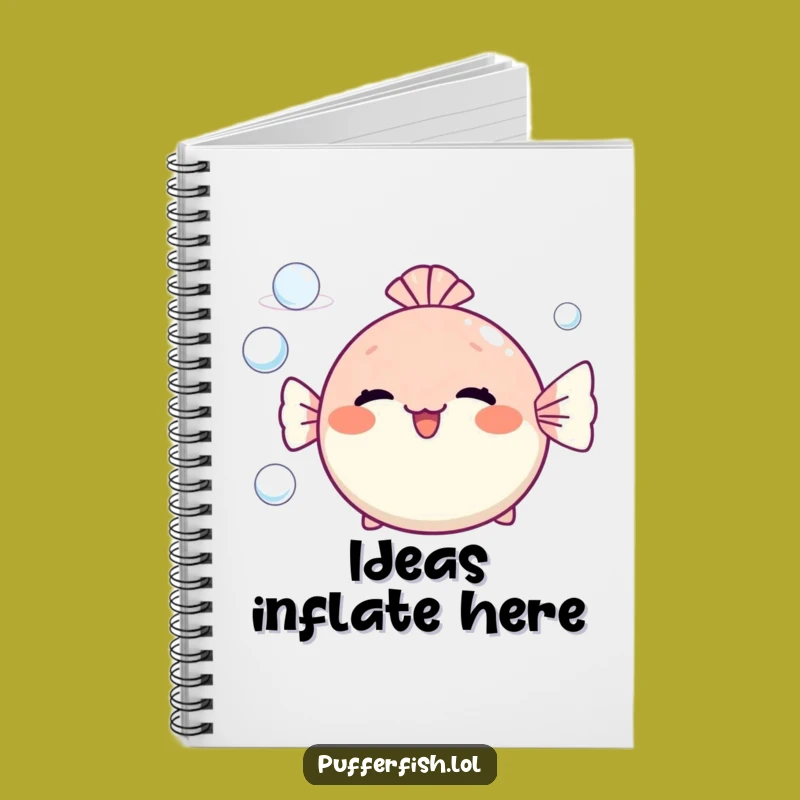 Funny Pufferfish Bubble Notebook: Jot Down Ideas with Hilarious Style
