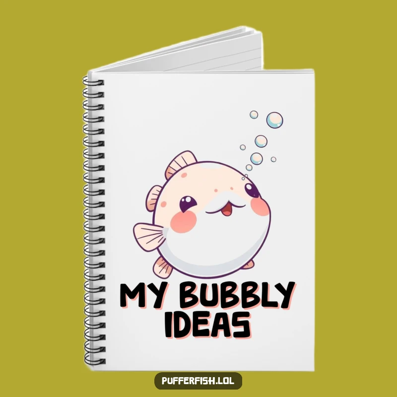 Funny Playful Pufferfish Bubbles Notebook: Jot Down Playful Ideas