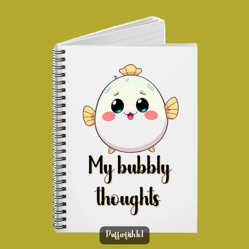 Funny Kawaii Pufferfish Notebook - Inflating Cute Journal, Perfect for Sea Notes!