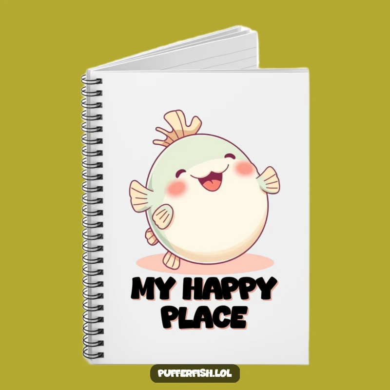 Funny Rolling Pufferfish Notebook: Glee-Filled Journal, Your Perfect Funny Gift Idea