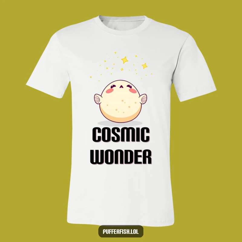 Funny Pufferfish Meteor Shower T-Shirt - Cosmic Wonder Tee, Perfect Funny Gift