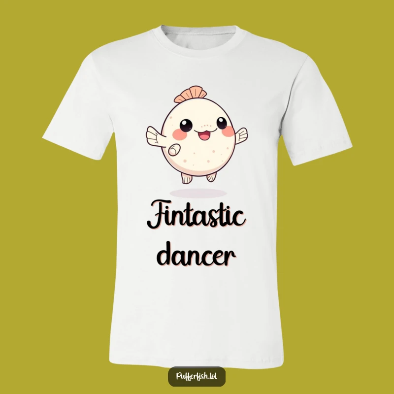 Funny Kawaii Pufferfish T-Shirt: Happy Dance for Aquatic Style