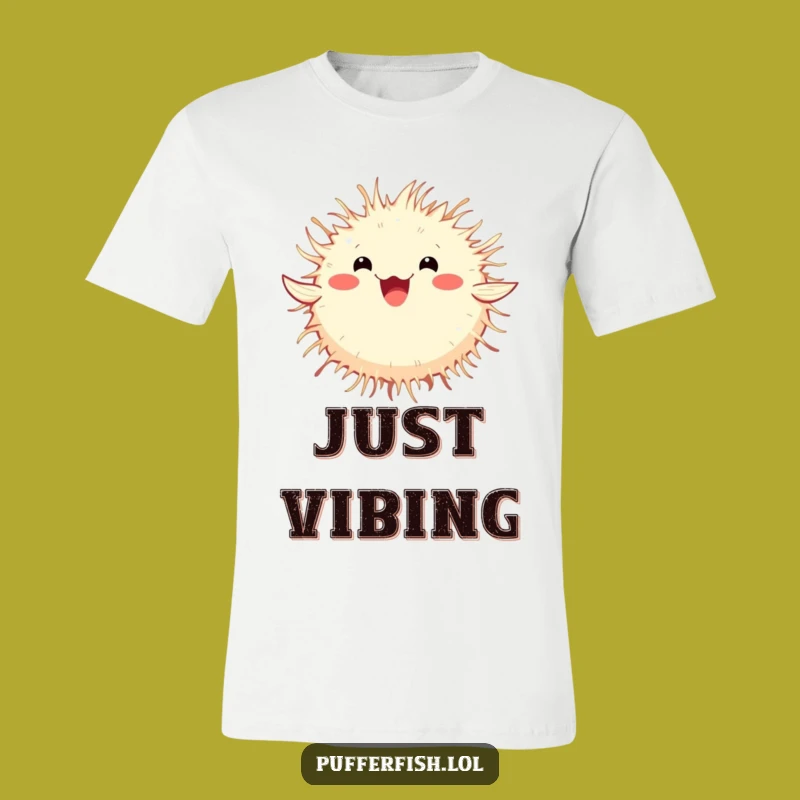 Funny Fluffy Pufferfish Spinning Tee: Hilarious Happiness Gift for Him or Her