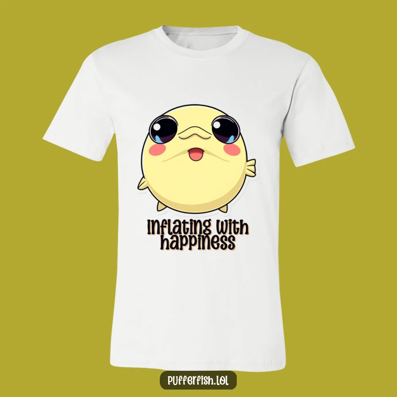 Funny Kawaii Pufferfish T-Shirt: Cute Inflation and Hilarious Gag Gift